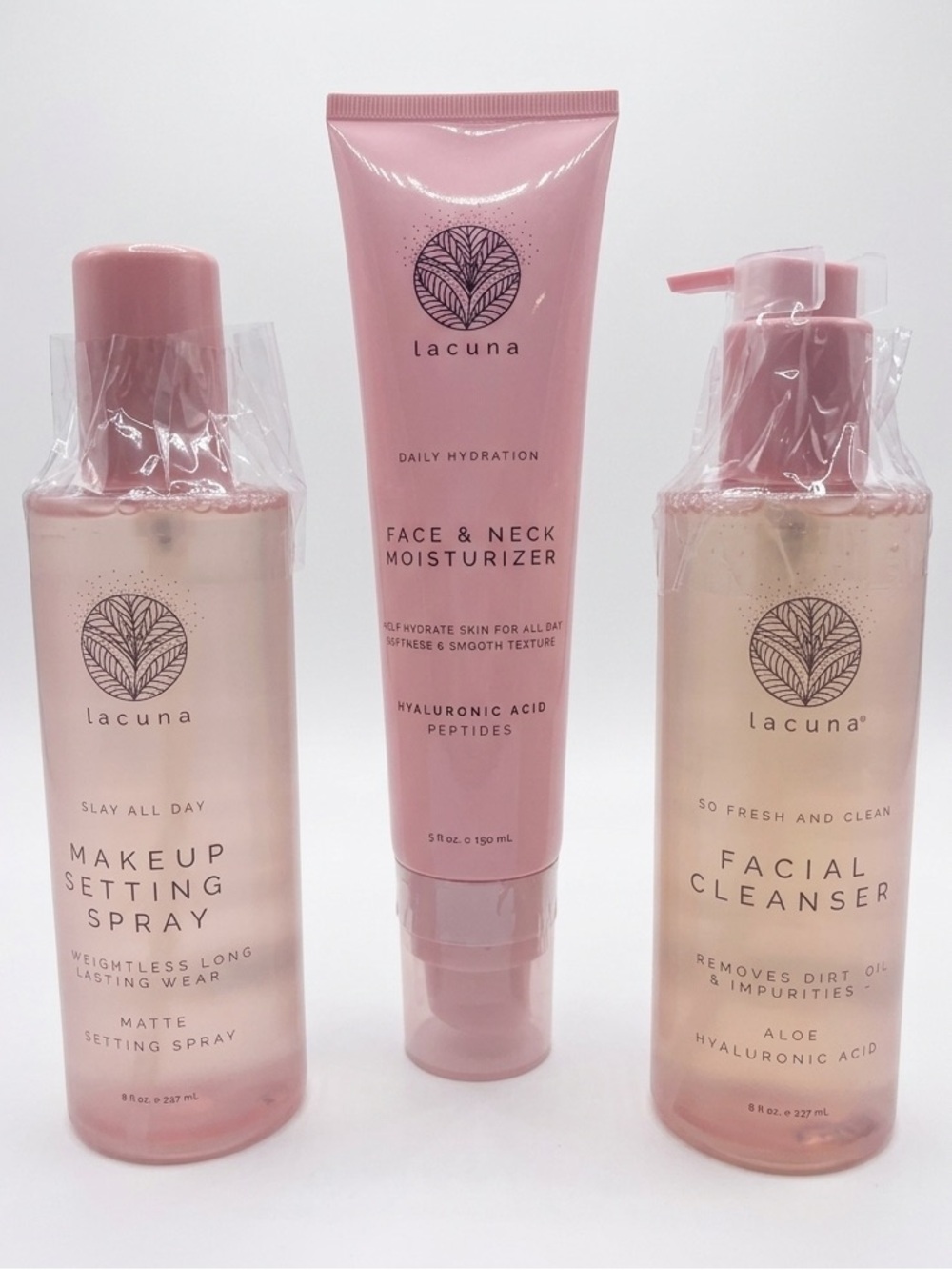 Lacuna Beauty Trio — Cleanser, Moisturizer & Setting Spray